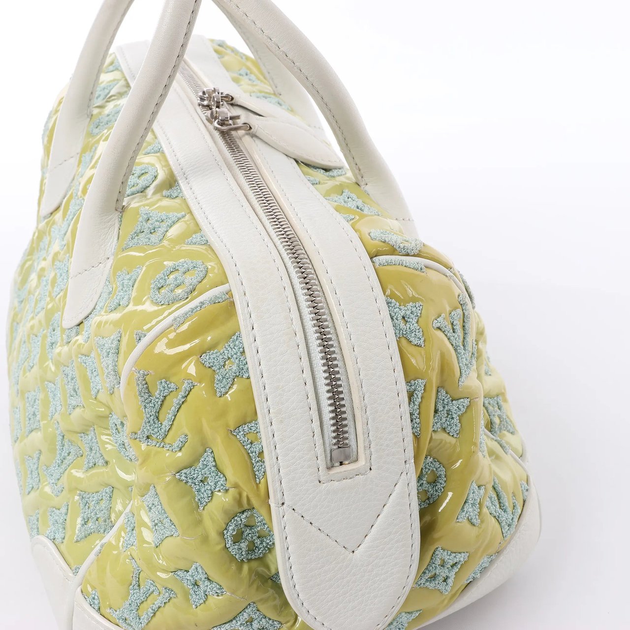 Louis Vuitton Speedy Round Monogram Bouclette Handbag in Green M40703 Divers