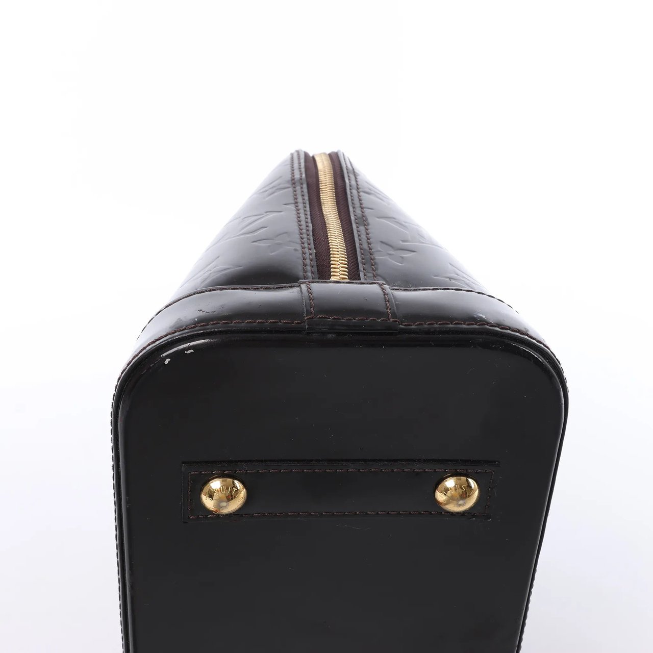 Louis Vuitton Louis Vuitton Alma MM Vernis Leather 2 Way Handbag in Amarante M90024 Maroon