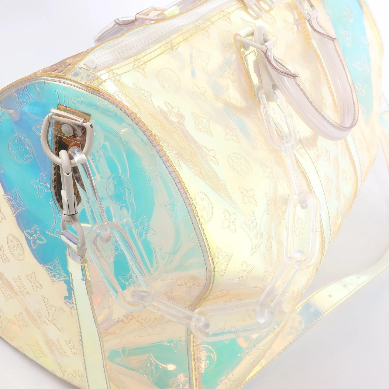 Louis Vuitton Louis Vuitton Keepall Bandoulière 50 Monogram Prism Travel Bag in Multicolor M53271 Divers