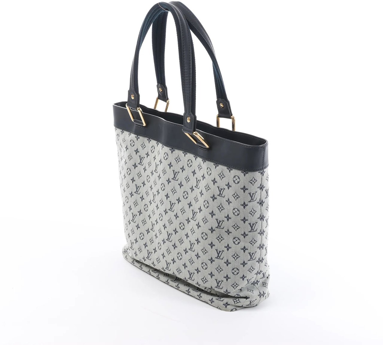 Louis Vuitton Mini Lucille GM Monogram Linen in Gray x Navy Blue M92609 Divers