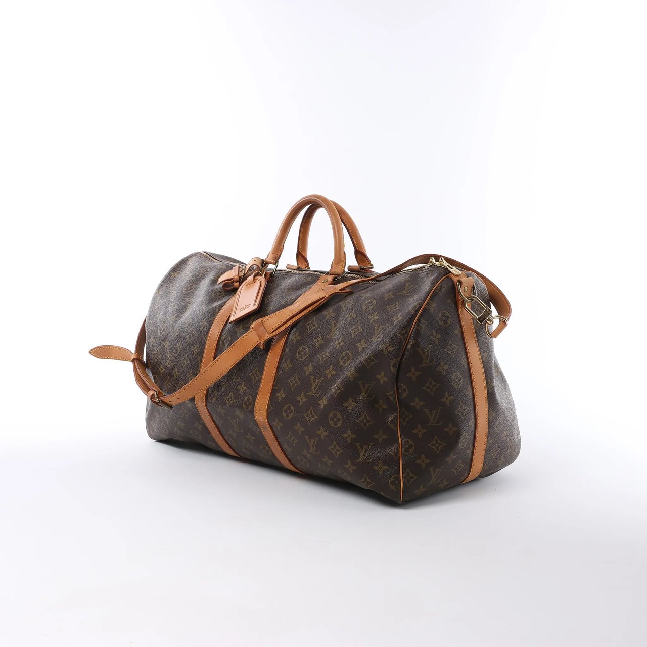 Louis Vuitton Louis Vuitton Keepall Bandoulière 55 Monogram Canvas Travel Bag in Brown M41414 Bruin