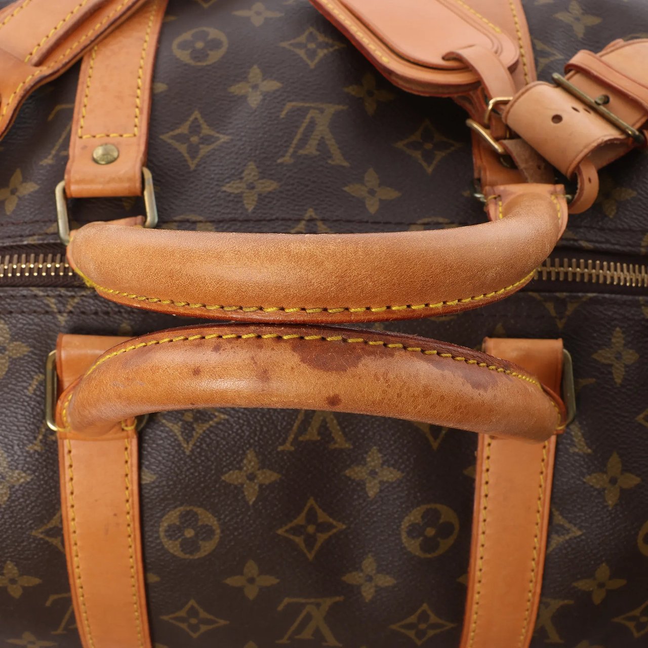 Louis Vuitton Louis Vuitton Keepall Bandoulière 55 Monogram Canvas Travel Bag in Brown M41414 Bruin