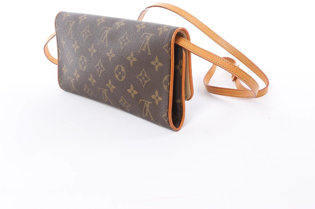 Louis Vuitton Pochette Twin GM Monogram Canvas Crossbody Bag in Brown M51852 Bruin
