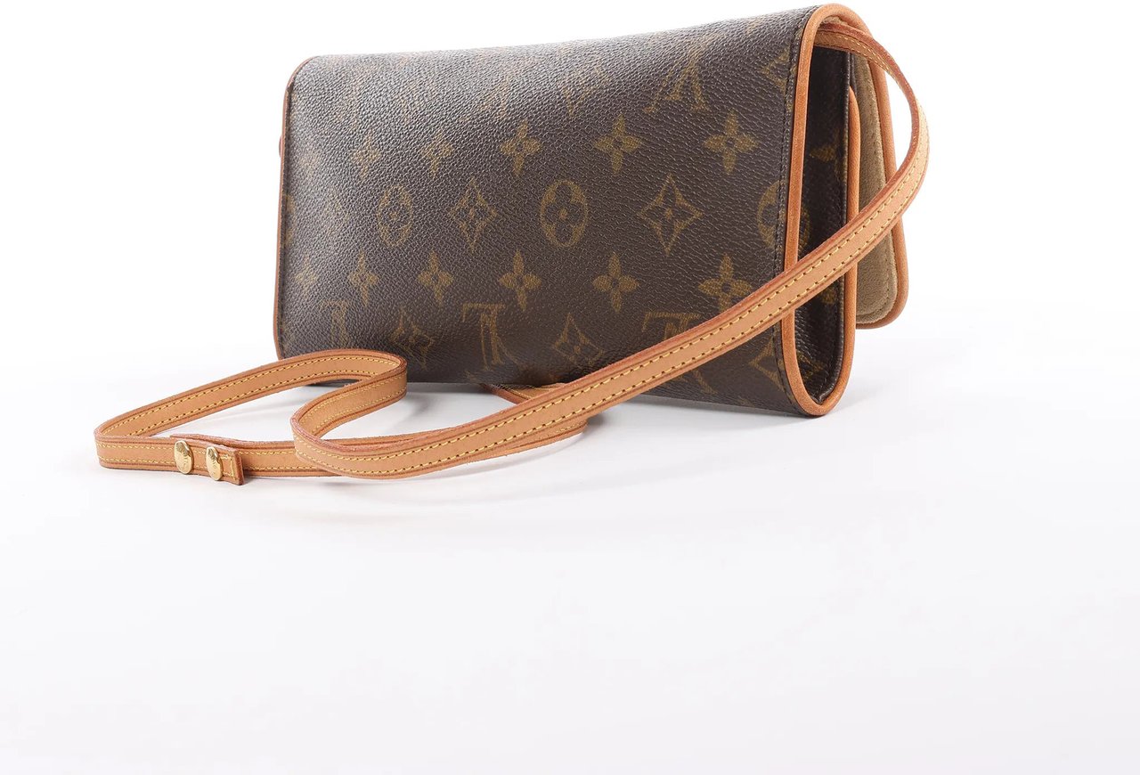 Louis Vuitton Louis Vuitton Pochette Twin GM Monogram Canvas Shoulder Bag in Brown M51852 Bruin