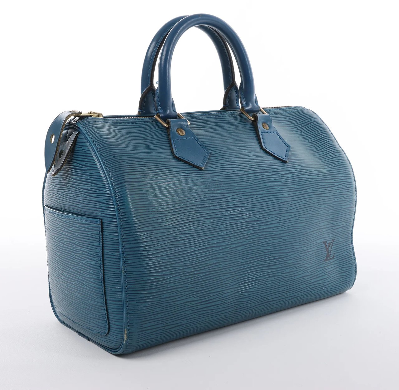 Louis Vuitton Speedy 25 Epi Leather Handbag in Blue M43015 Blauw