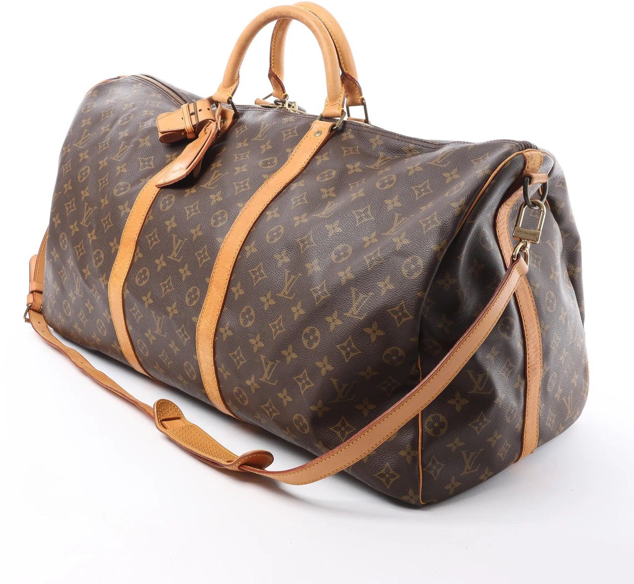 Louis Vuitton Louis Vuitton Keepall Bandoulière 60 Monogram Canvas Travel Bag in Brown M41412 Bruin
