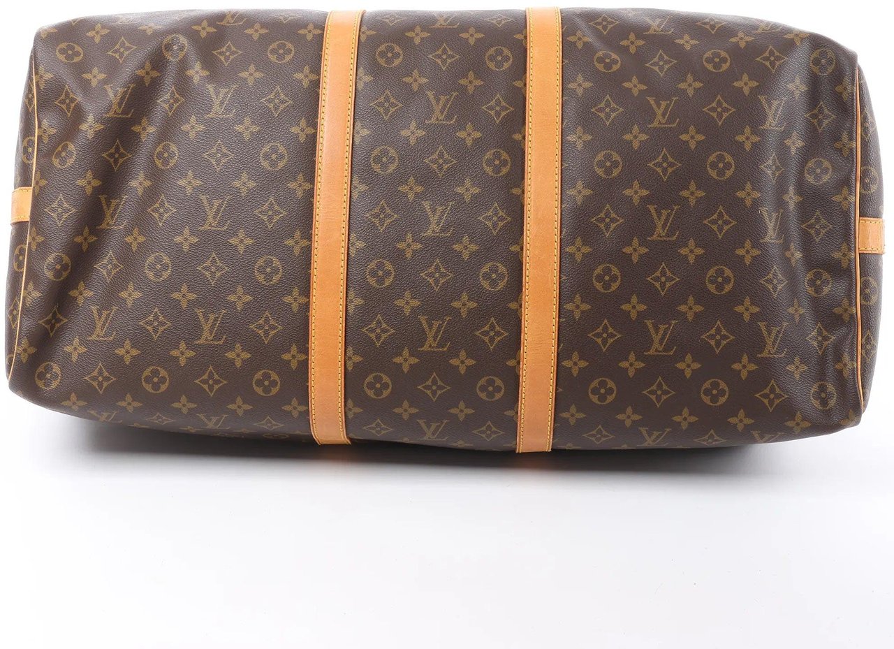 Louis Vuitton Louis Vuitton Keepall Bandoulière 60 Monogram Canvas Travel Bag in Brown M41412 Bruin