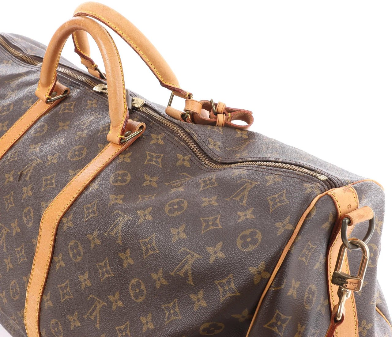 Louis Vuitton Louis Vuitton Keepall Bandoulière 60 Monogram Canvas Travel Bag in Brown M41412 Bruin