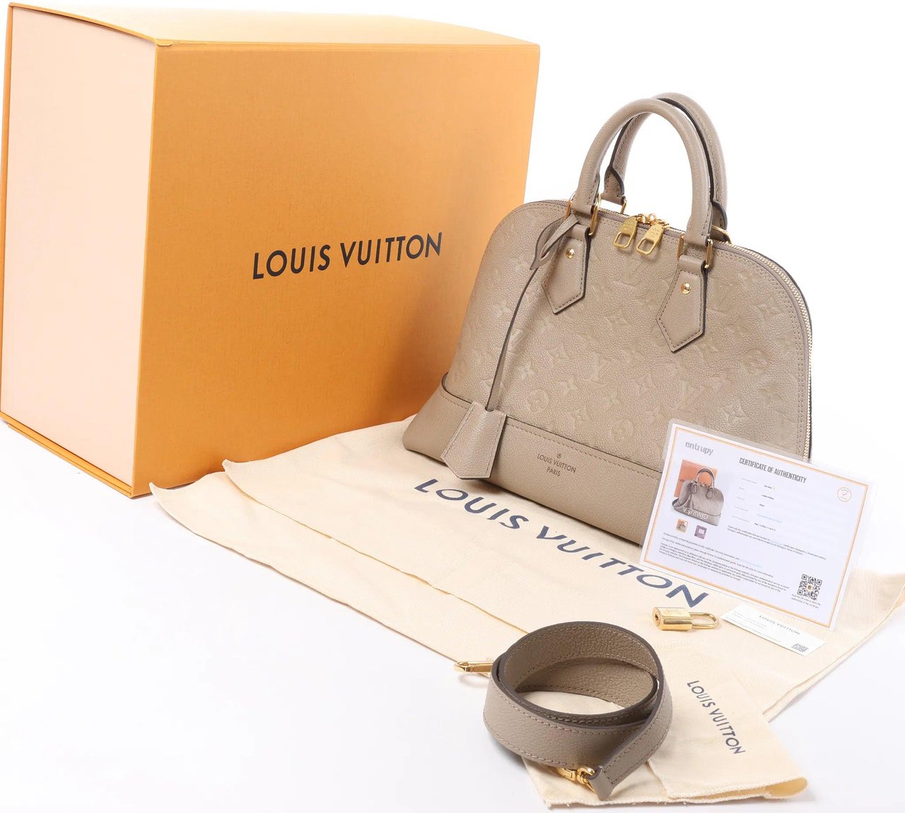 Louis Vuitton Alma PM Monogram Empreinte Neo 2Way Handbag in Beige M44885 Beige