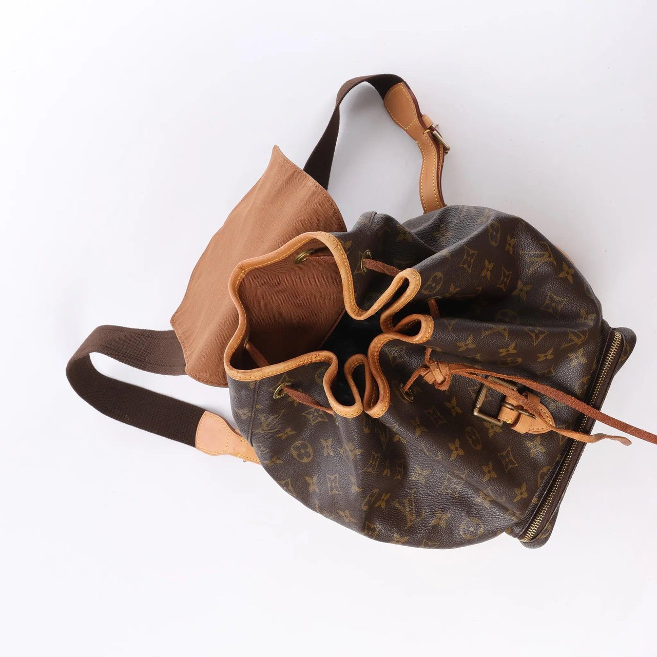 Louis Vuitton Montsouris GM Monogram Canvas Vintage Backpack in Brown M51135 Bruin