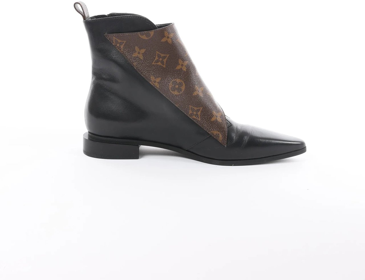 Louis Vuitton Louis Vuitton Jumble Line 19-year Monogram PVC & Leather Ankle Boots in Black × Brown MA0169, Size 39.5 EU Zwart