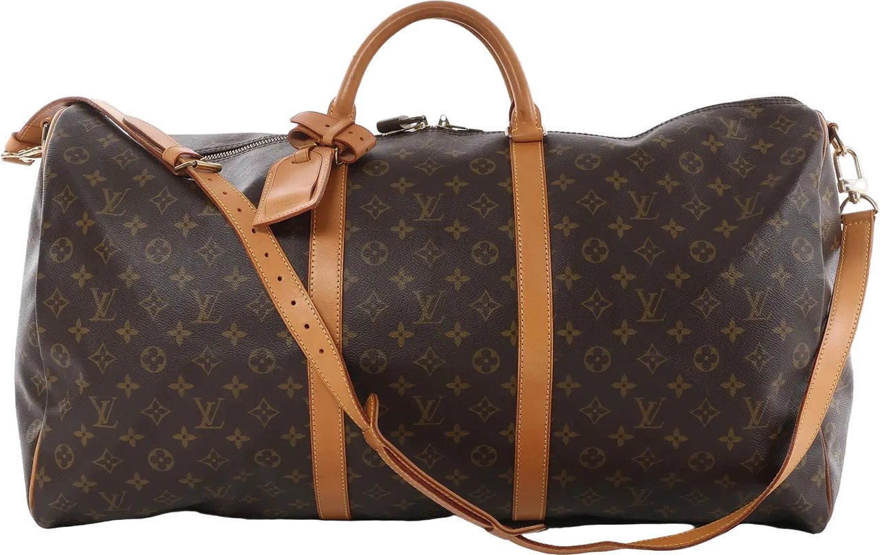 Louis Vuitton Keepall Bandoulière 60 Monogram Canvas Travel Bag in Brown M41412 Bruin