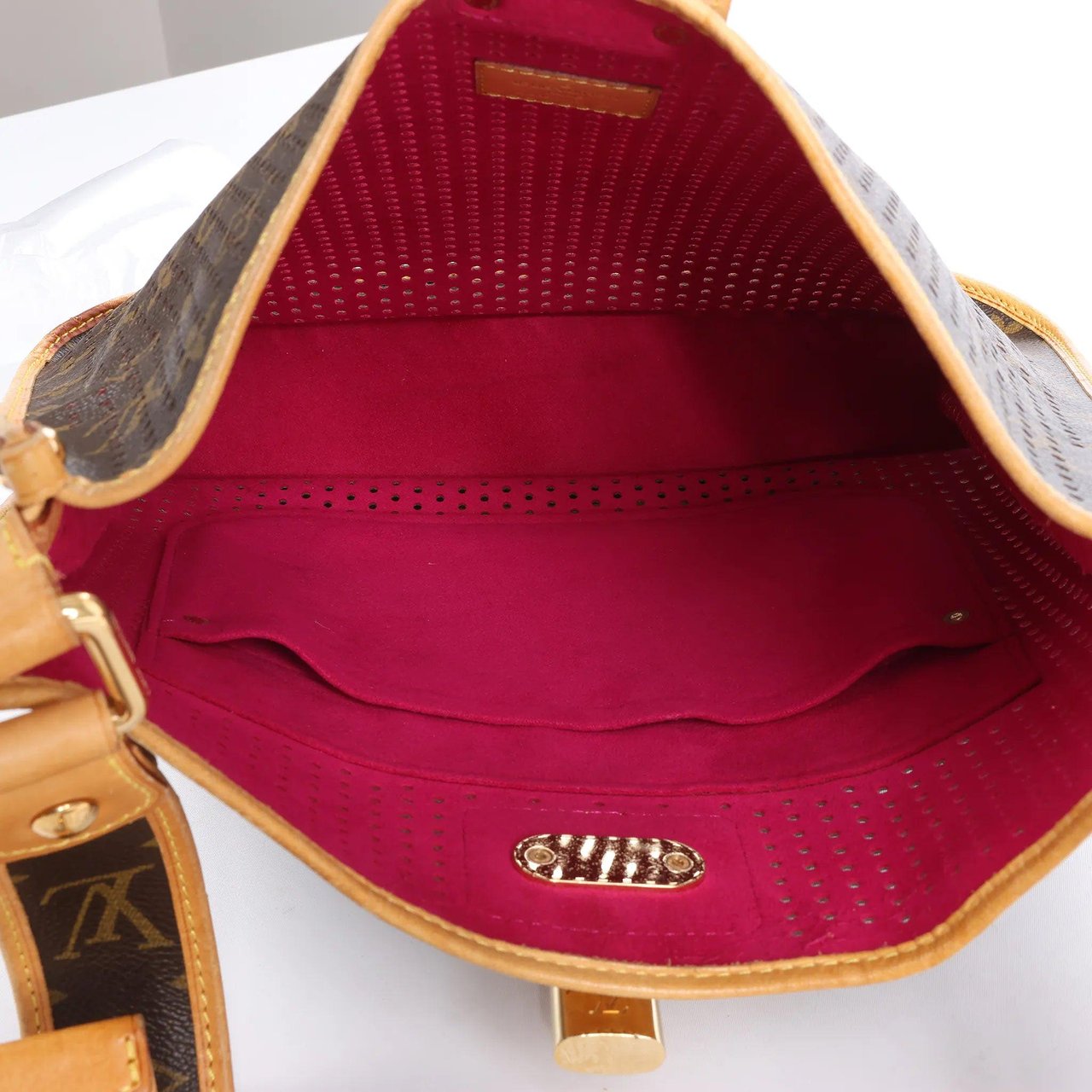 Louis Vuitton Musette Monogtam Perfo Soulder Bag in Brown x Pink M95172 Bruin