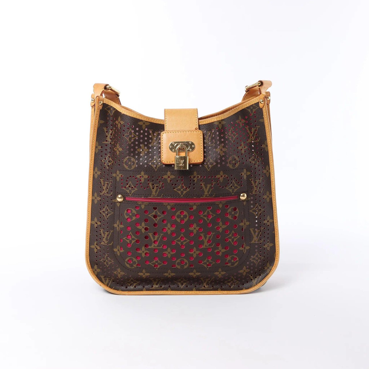 Louis Vuitton Musette Monogtam Perfo Soulder Bag in Brown x Pink M95172 Bruin
