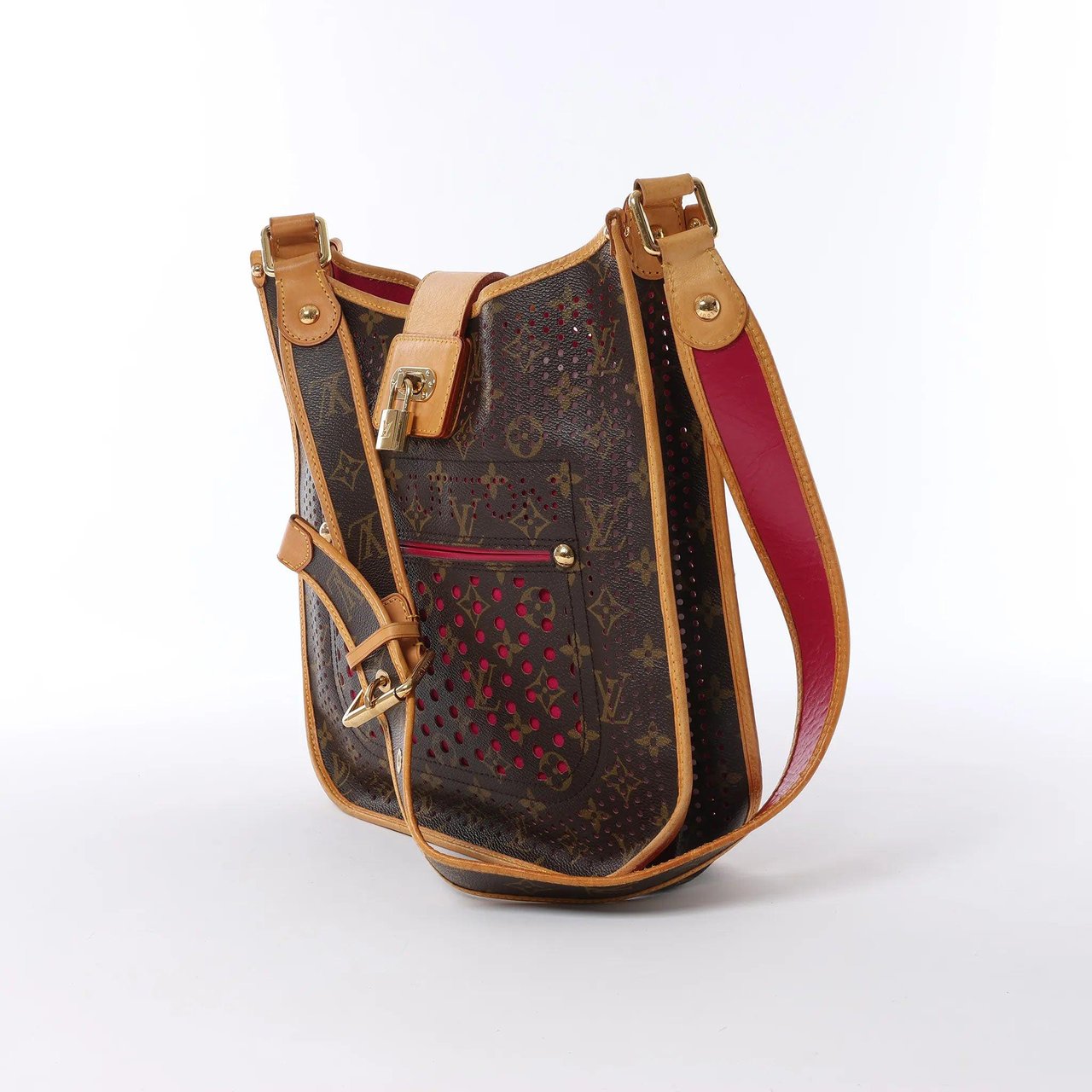 Louis Vuitton Musette Monogtam Perfo Soulder Bag in Brown x Pink M95172 Bruin