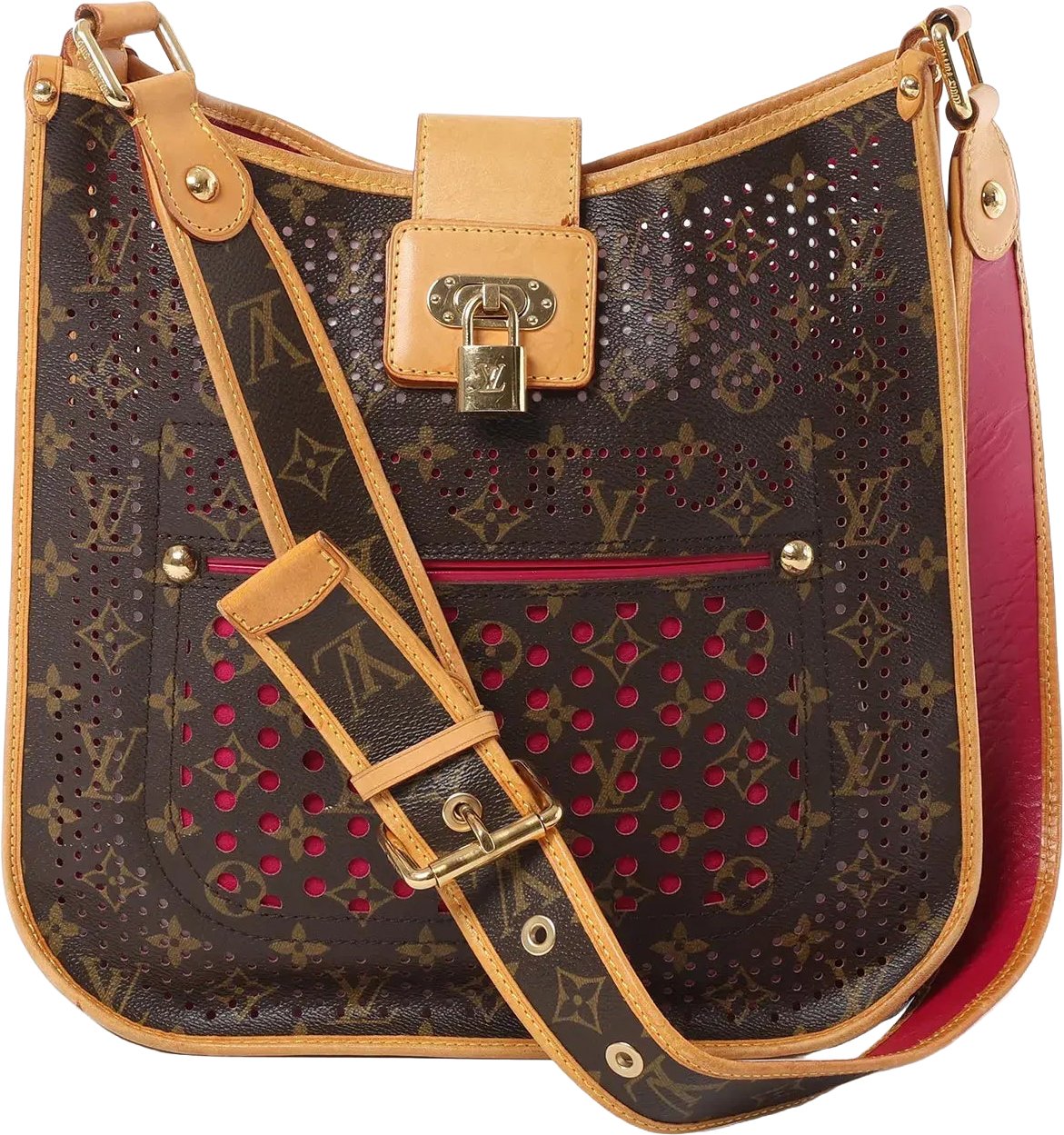 Louis Vuitton Musette Monogtam Perfo Soulder Bag in Brown x Pink M95172 Bruin