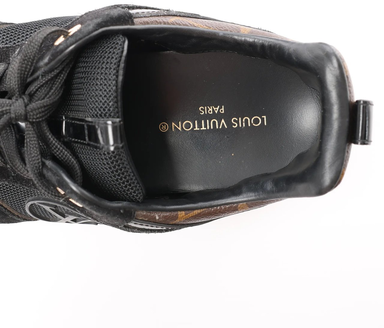Louis Vuitton Louis Vuitton Runaway line 21 years Mesh x Leather Sneakers in Black GO0281, Size 39 Divers