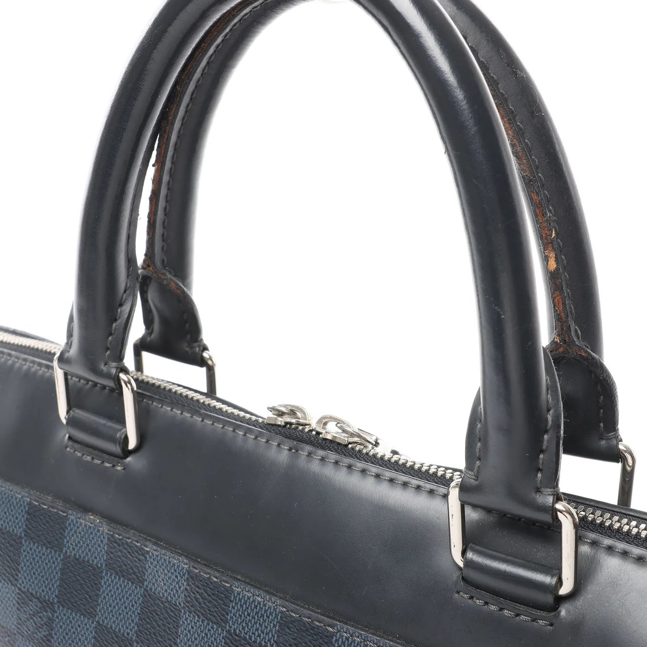 Louis Vuitton Oliver Damier Cobalt Handbag in Black x Navy Blue N51199 Divers