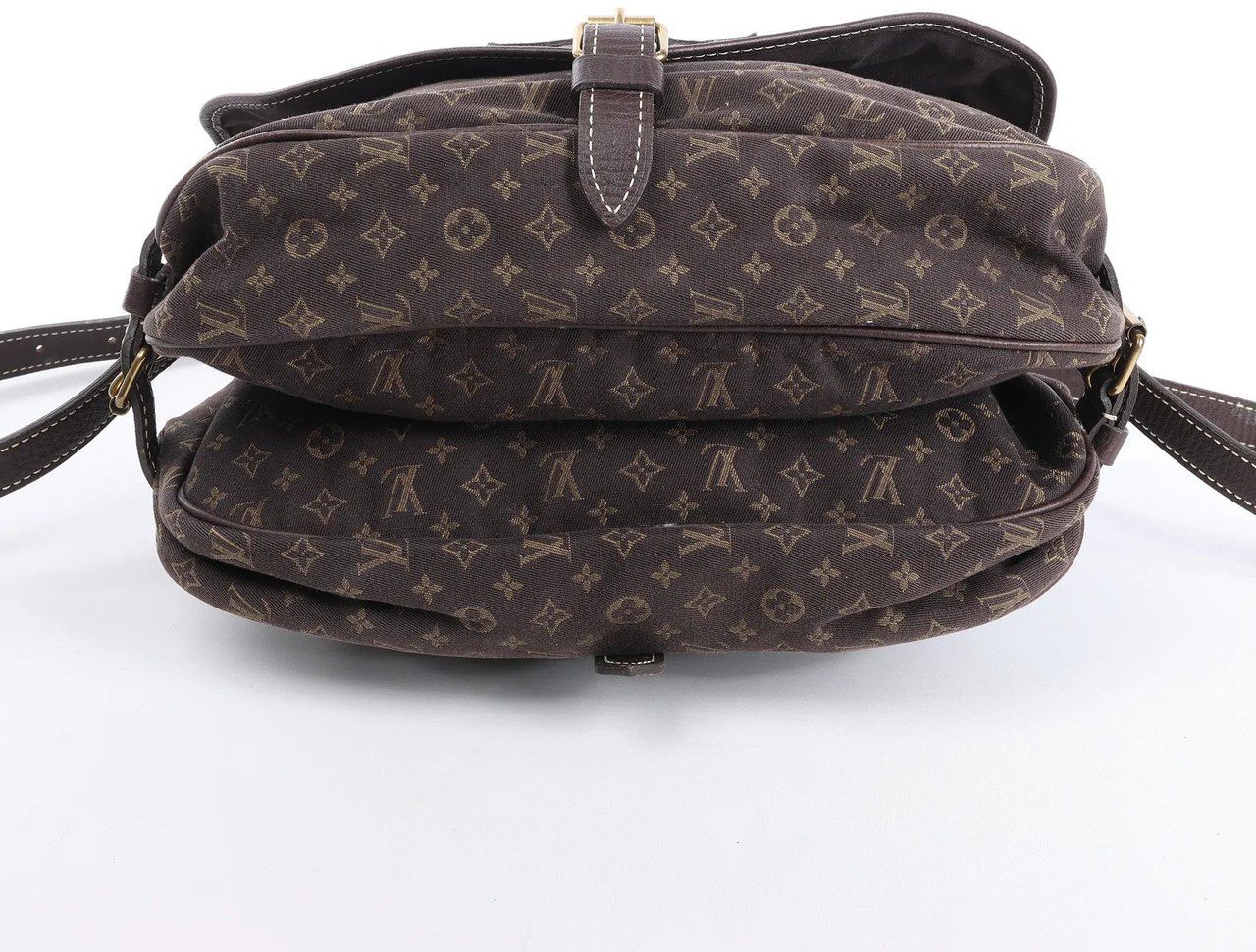 Louis Vuitton Saumur 30 Mini Lin Monogram Crossbody Bag in Brown M95227 Bruin