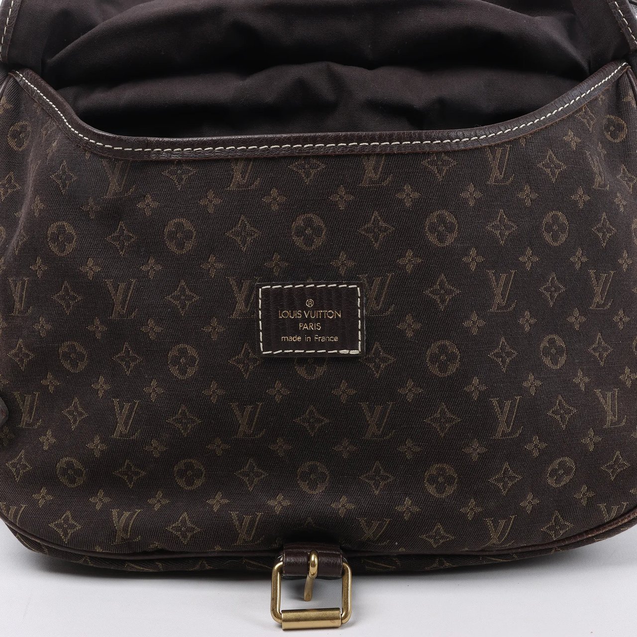 Louis Vuitton Saumur 30 Mini Lin Monogram Crossbody Bag in Brown M95227 Bruin