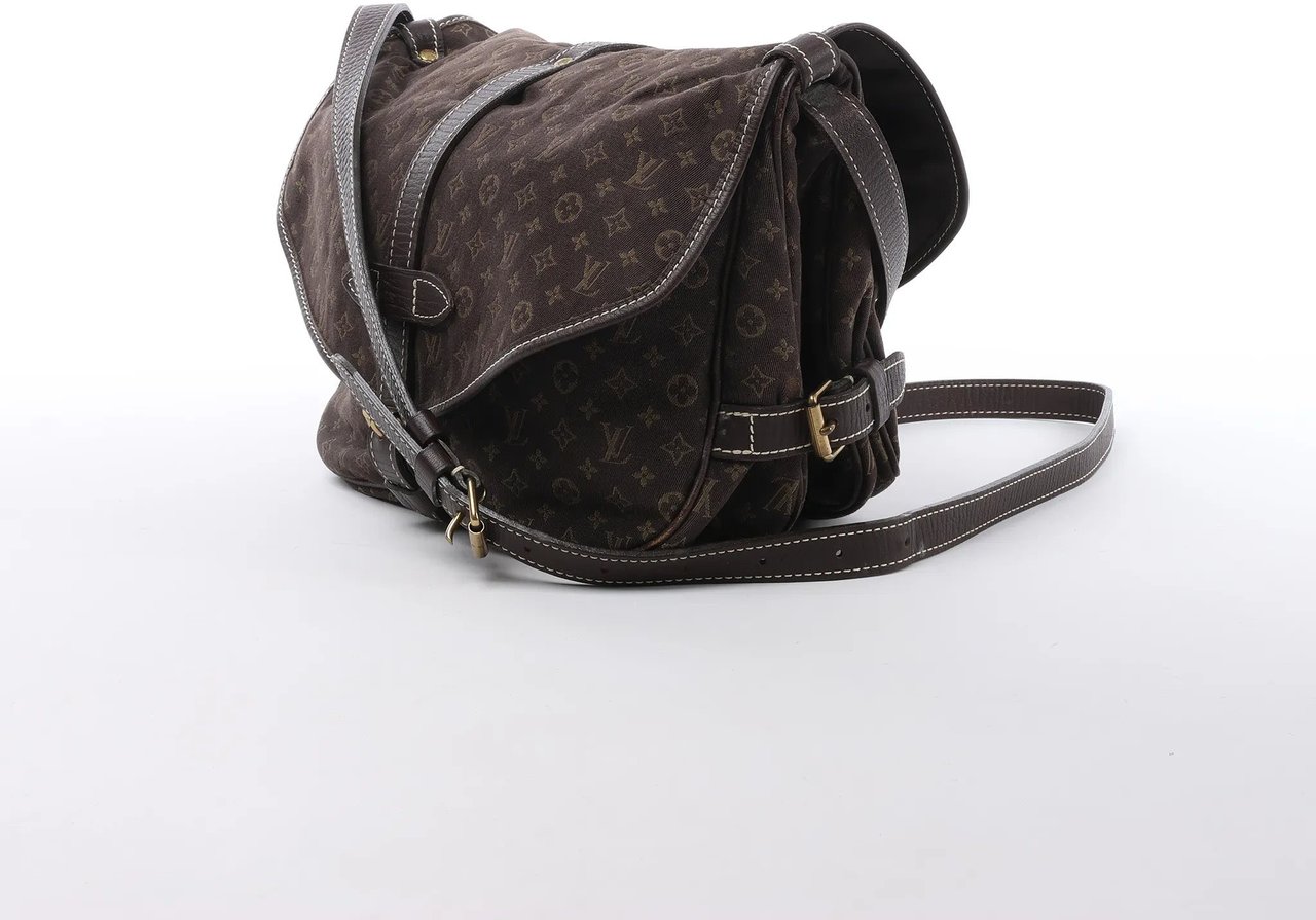 Louis Vuitton Saumur 30 Mini Lin Monogram Crossbody Bag in Brown M95227 Bruin