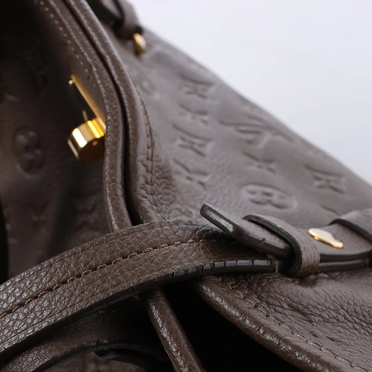 Louis Vuitton Citadin PM Monogram Empreinte Shoulder Bag in Brown M40516 Bruin