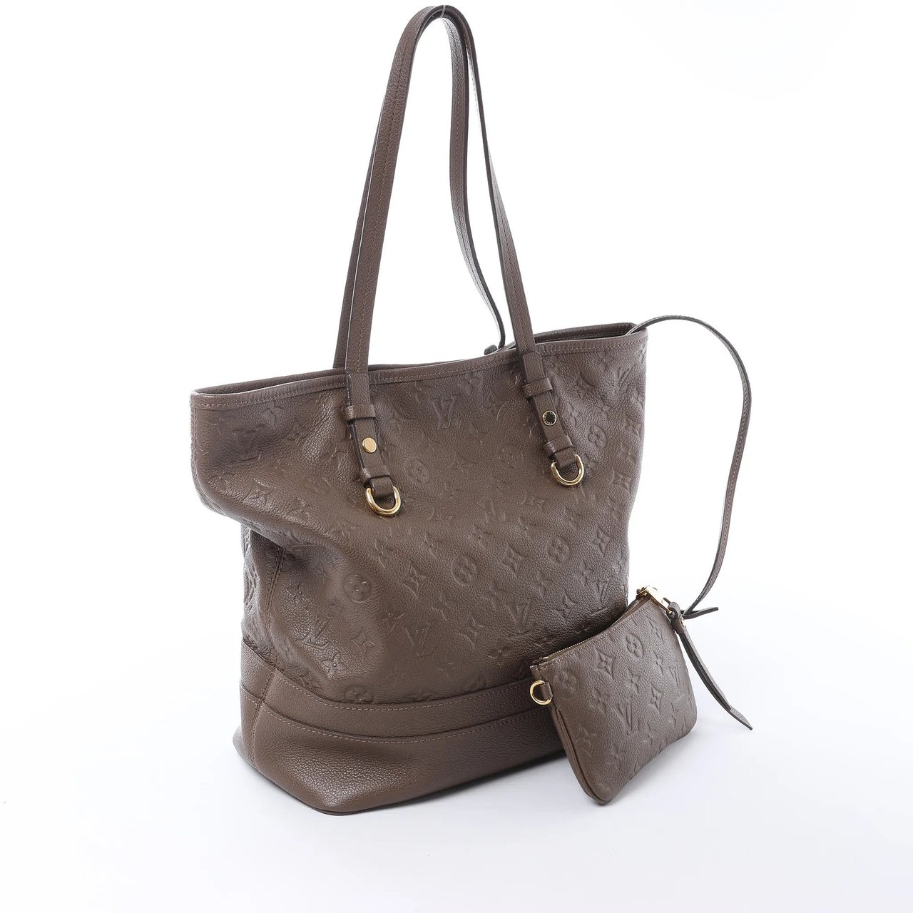 Louis Vuitton Citadin PM Monogram Empreinte Shoulder Bag in Brown M40516 Bruin