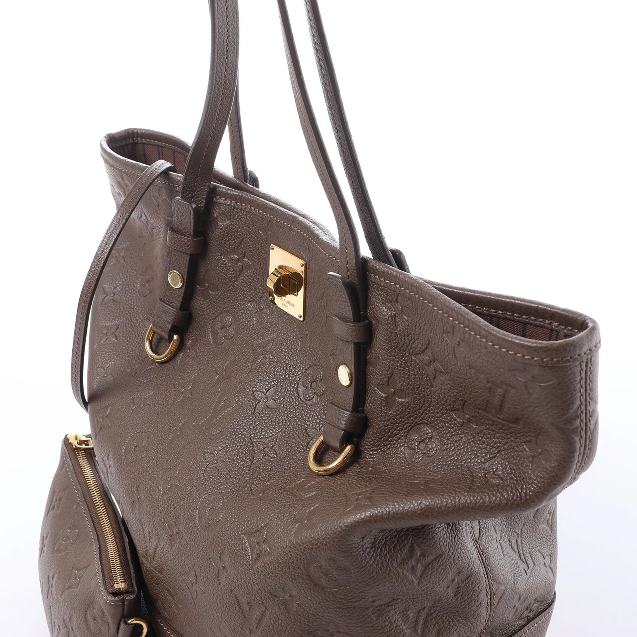 Louis Vuitton Citadin PM Monogram Empreinte Shoulder Bag in Brown M40516 Bruin
