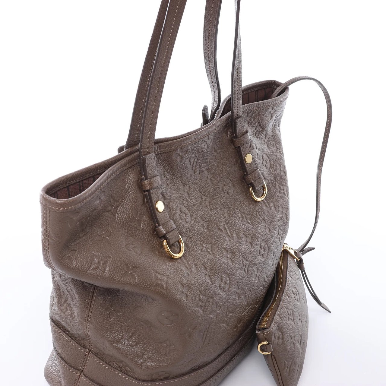 Louis Vuitton Citadin PM Monogram Empreinte Shoulder Bag in Brown M40516 Bruin