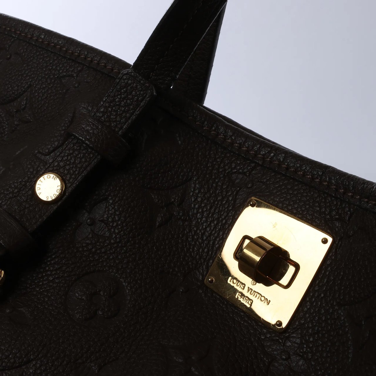 Louis Vuitton Citadin PM Monogram Empreinte Shoulder Bag in Brown M40516 Bruin