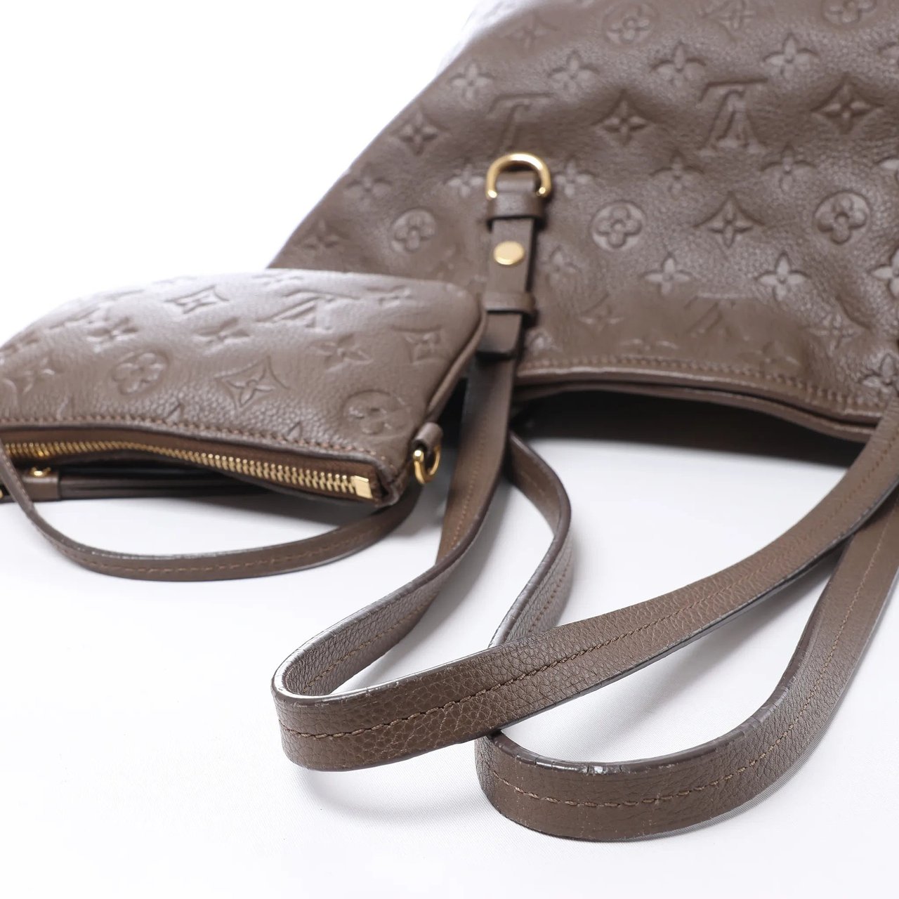 Louis Vuitton Citadin PM Monogram Empreinte Shoulder Bag in Brown M40516 Bruin