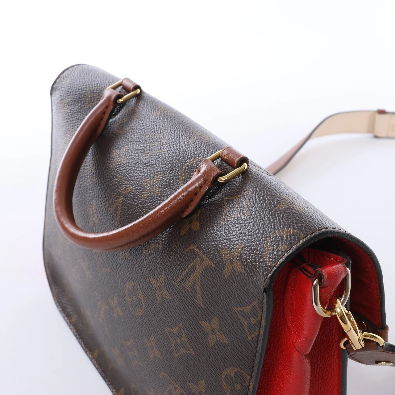 Louis Vuitton Vaugirard PM Monogram in Brown x Red M44548 Bruin