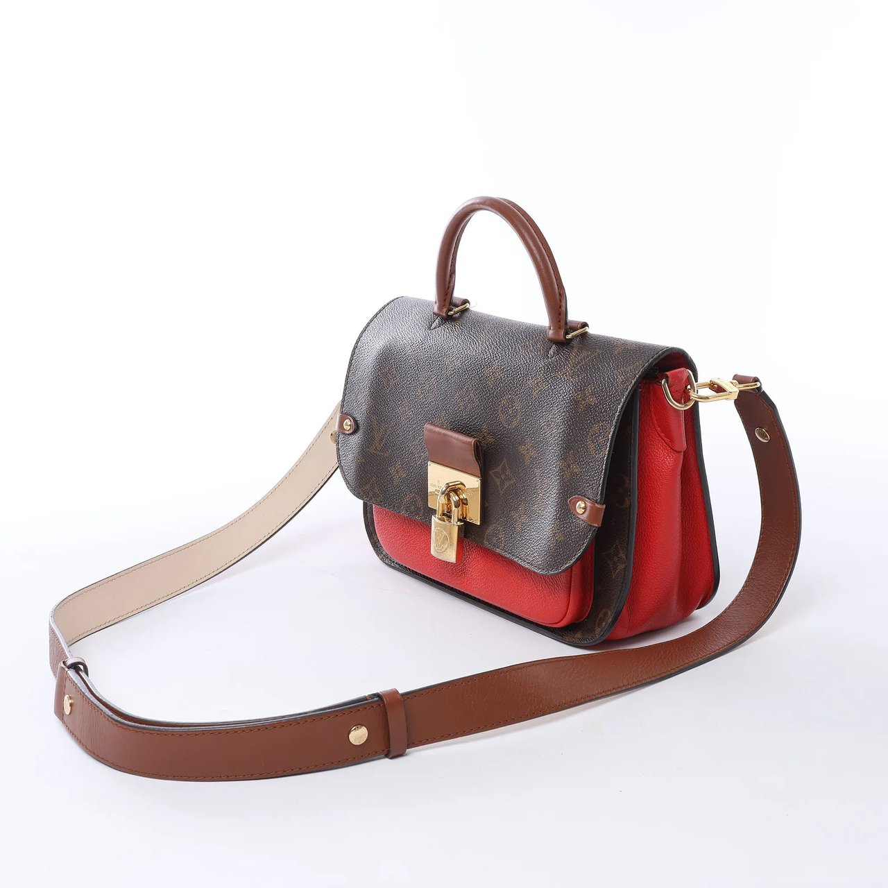 Louis Vuitton Vaugirard PM Monogram in Brown x Red M44548 Bruin