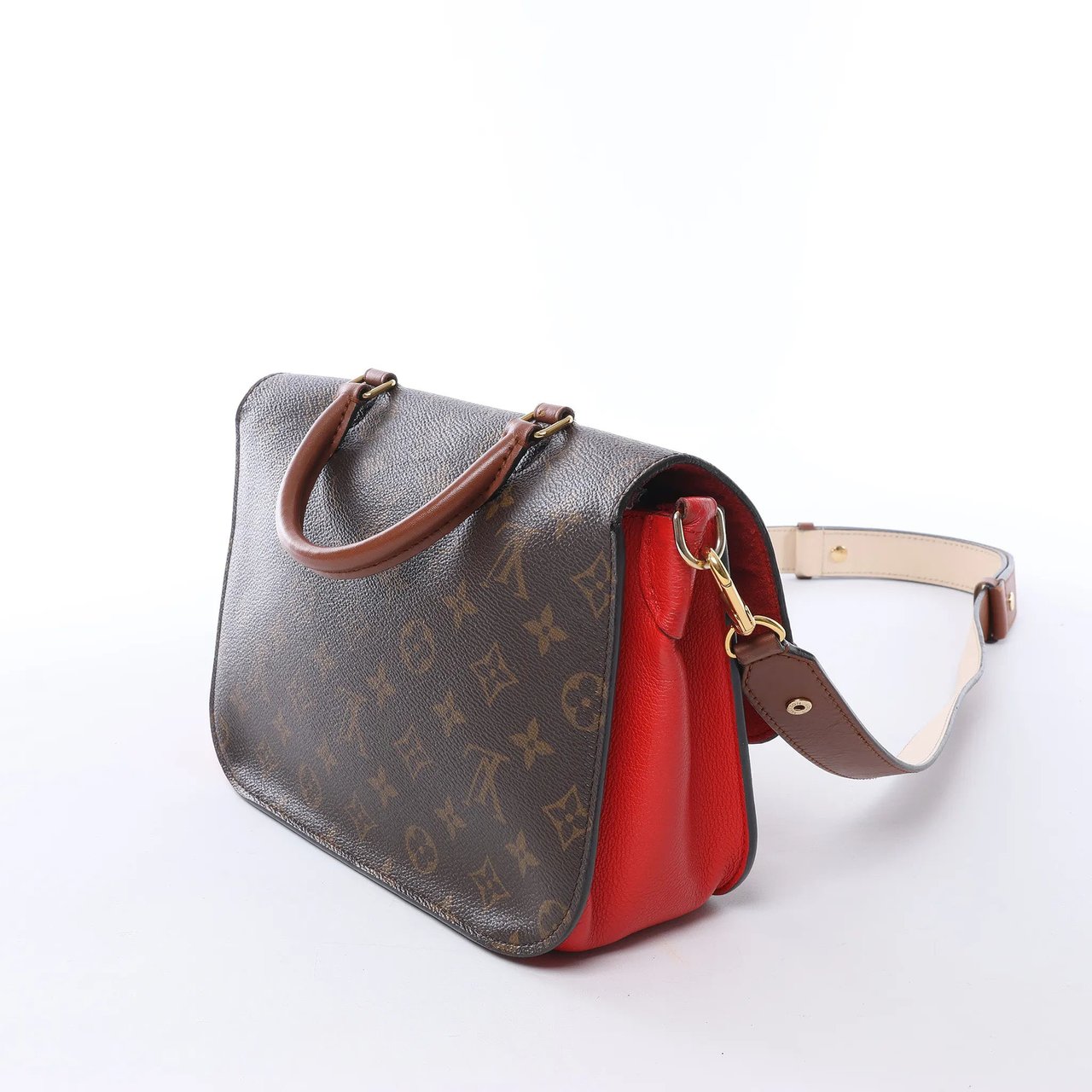 Louis Vuitton Vaugirard PM Monogram in Brown x Red M44548 Bruin