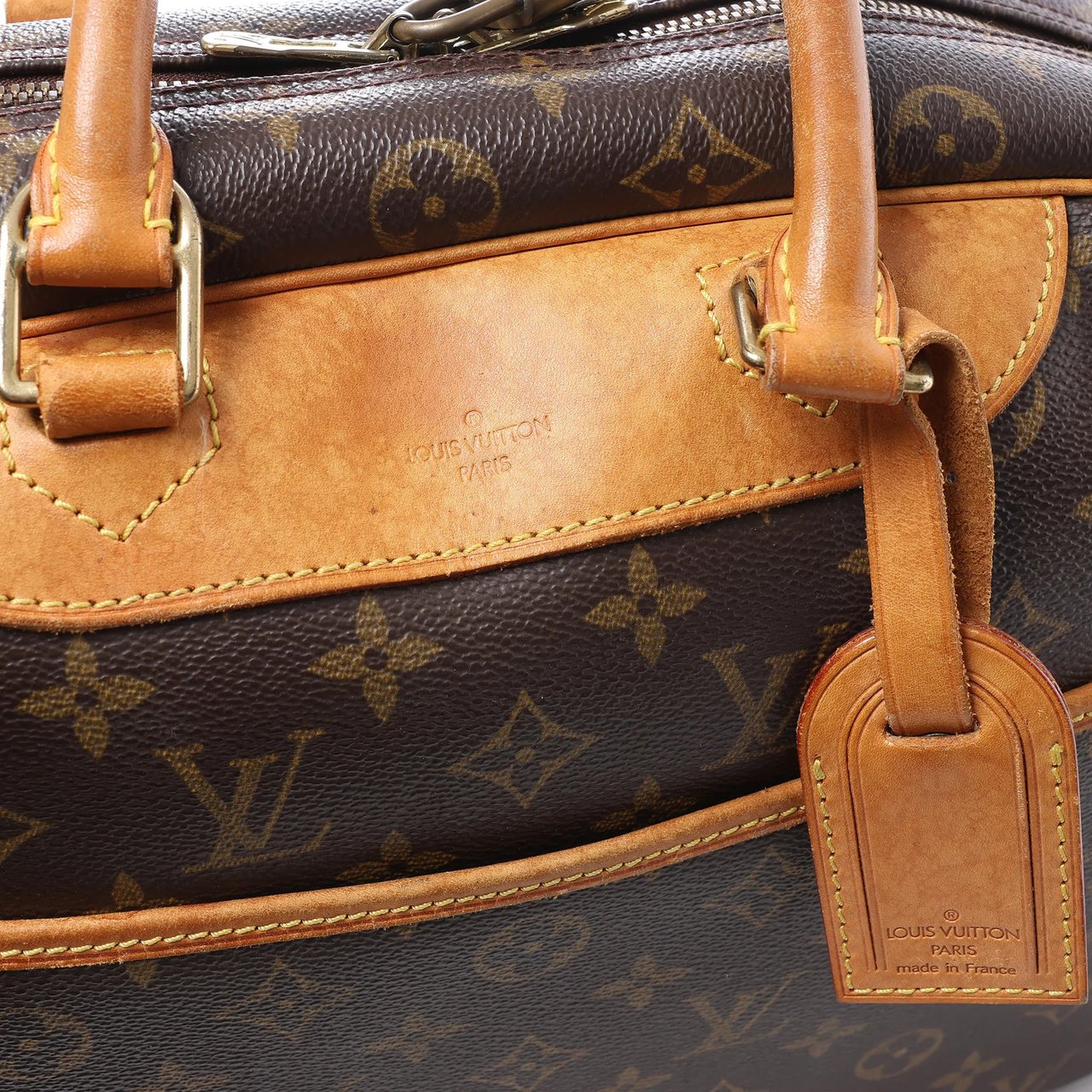 Louis Vuitton Deauville Monogram Canvas Handbag in Brown M47270 Bruin