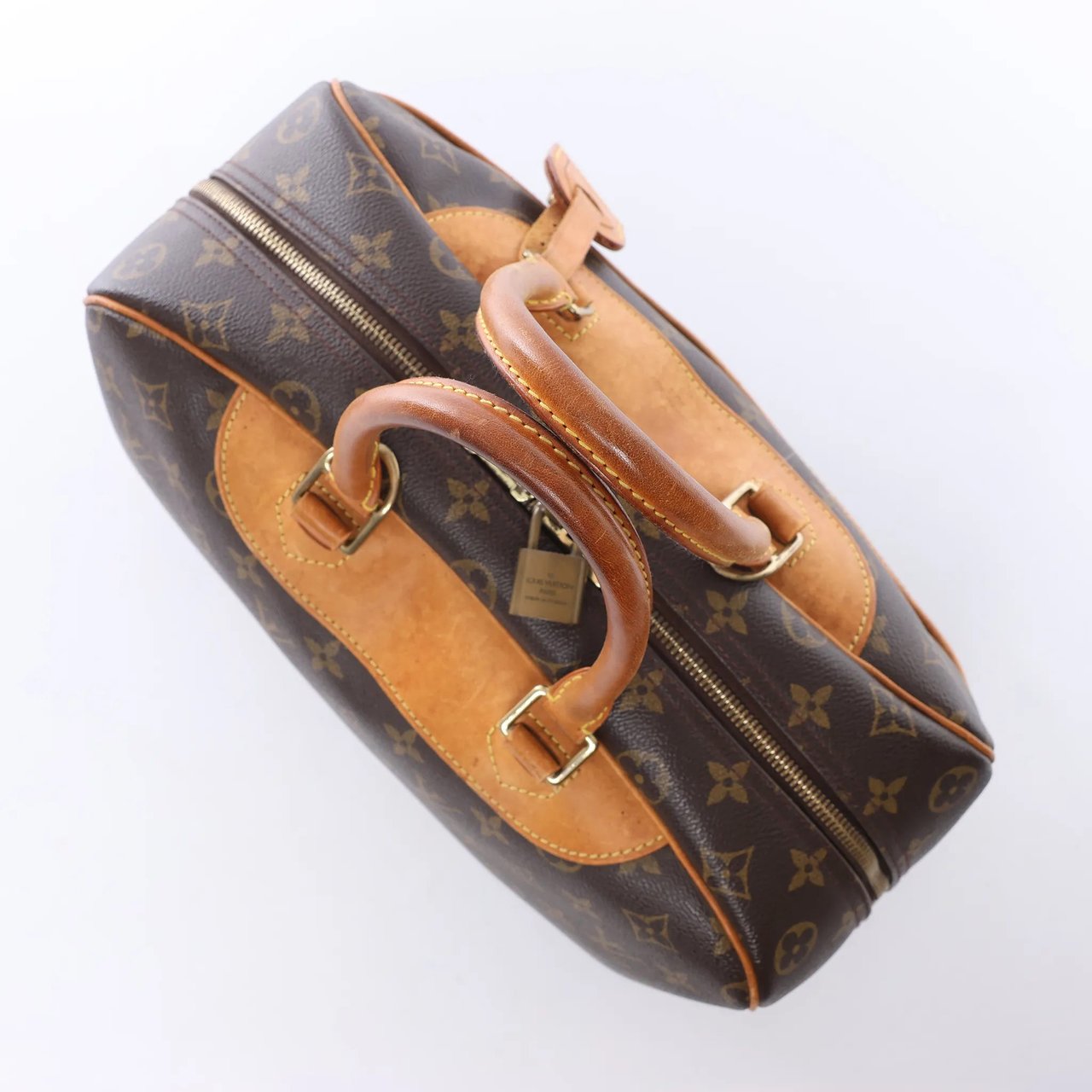 Louis Vuitton Deauville Monogram Canvas Handbag in Brown M47270 Bruin