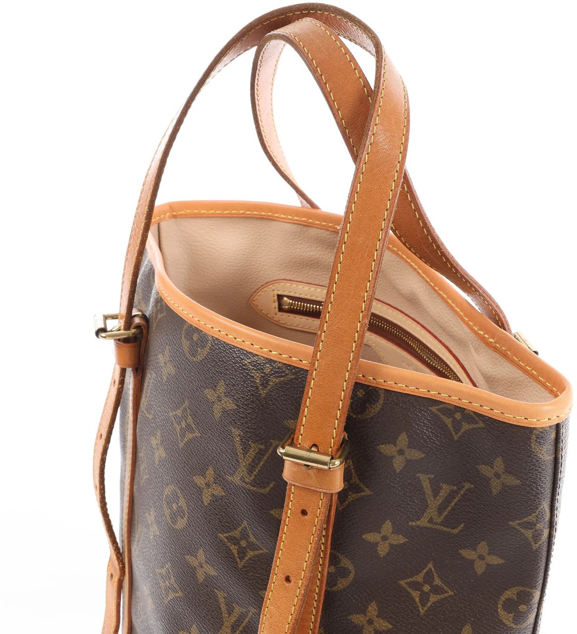 Louis Vuitton Bucket GM Monogram Canvas Shoulder Bag in Brown M42236 Bruin