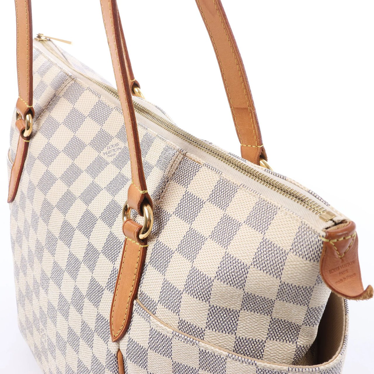 Louis Vuitton Totally MM Damier Azur Shoulder Bag in Beige N51262 Beige