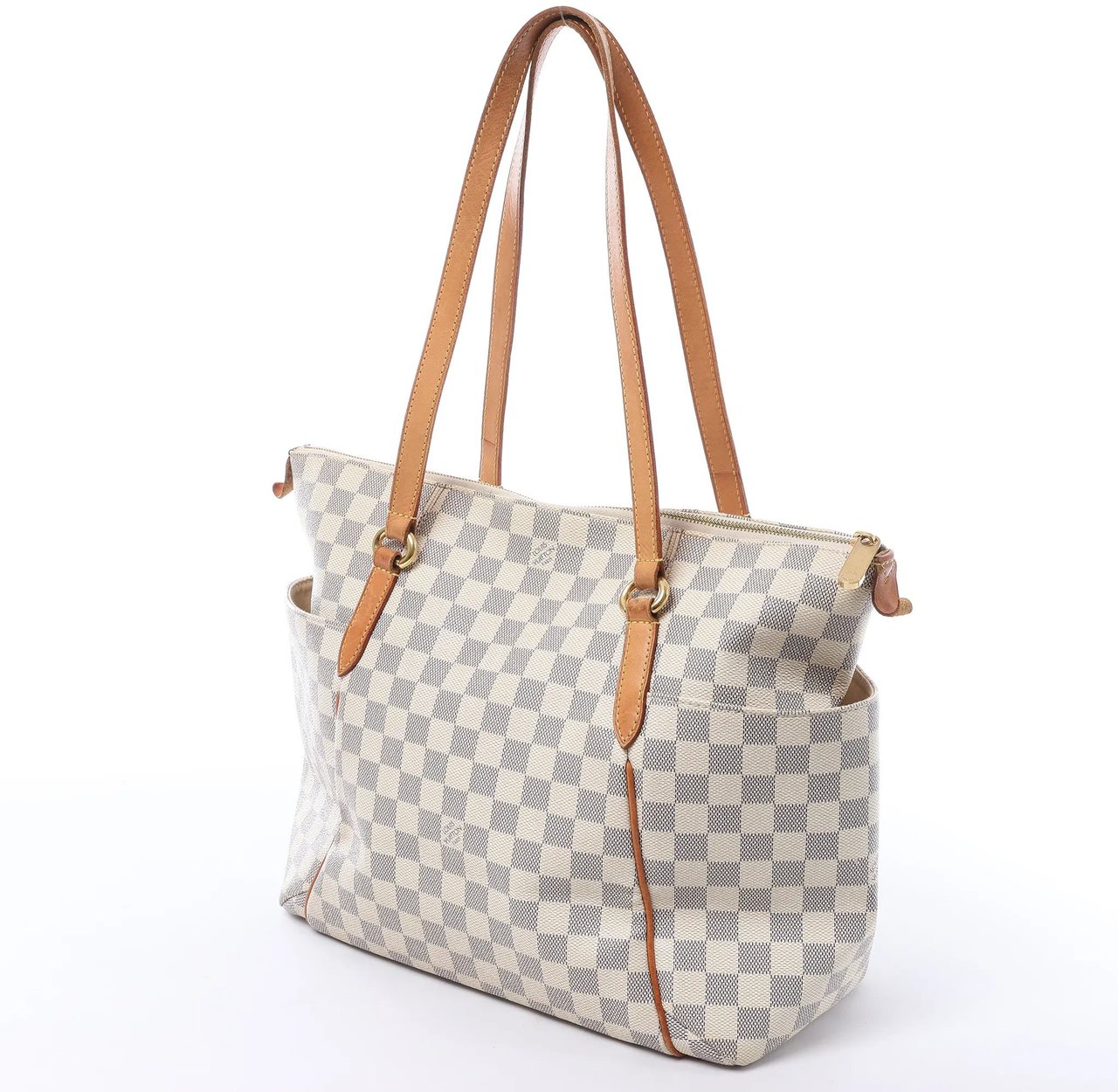 Louis Vuitton Totally MM Damier Azur Shoulder Bag in Beige N51262 Beige