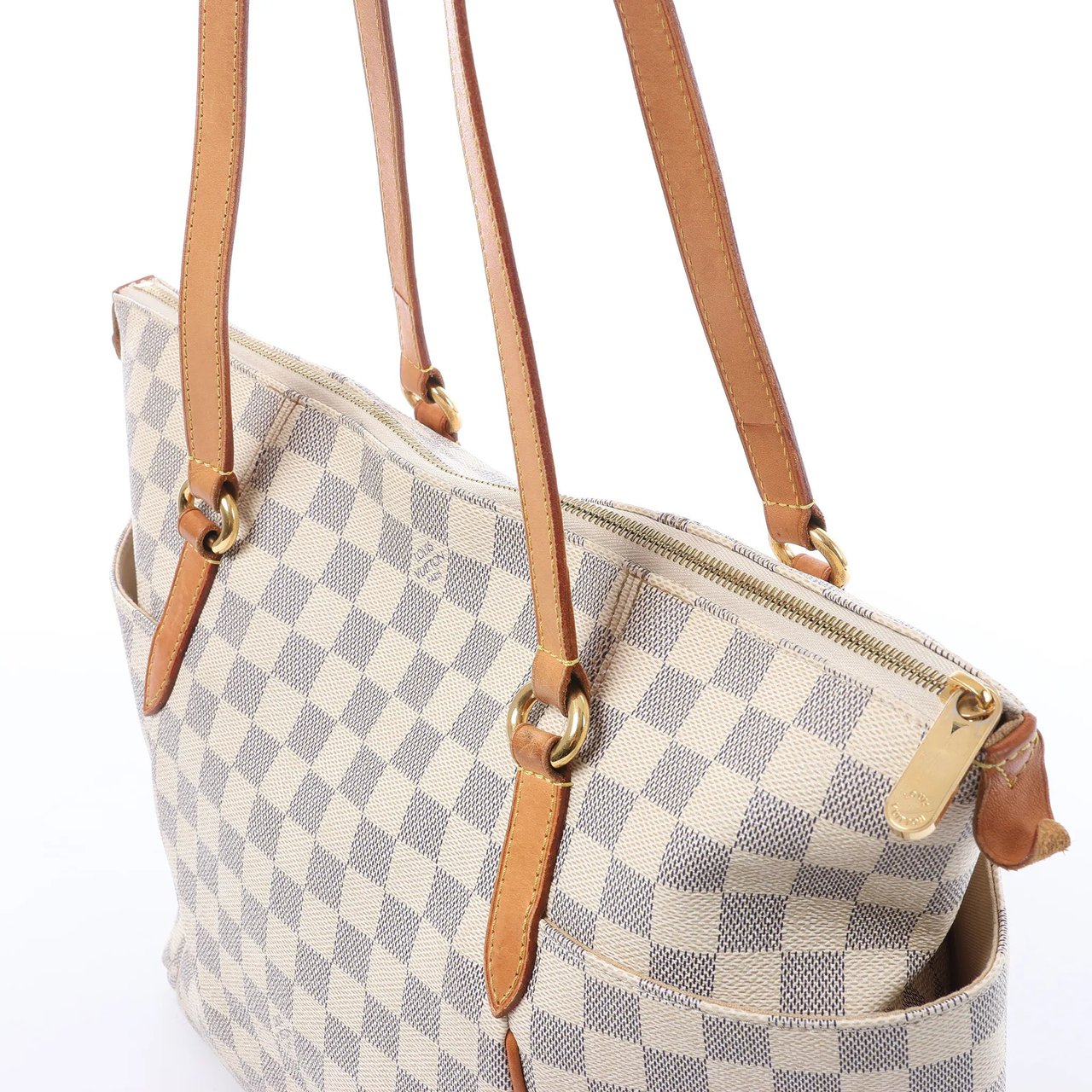 Louis Vuitton Totally MM Damier Azur Shoulder Bag in Beige N51262 Beige