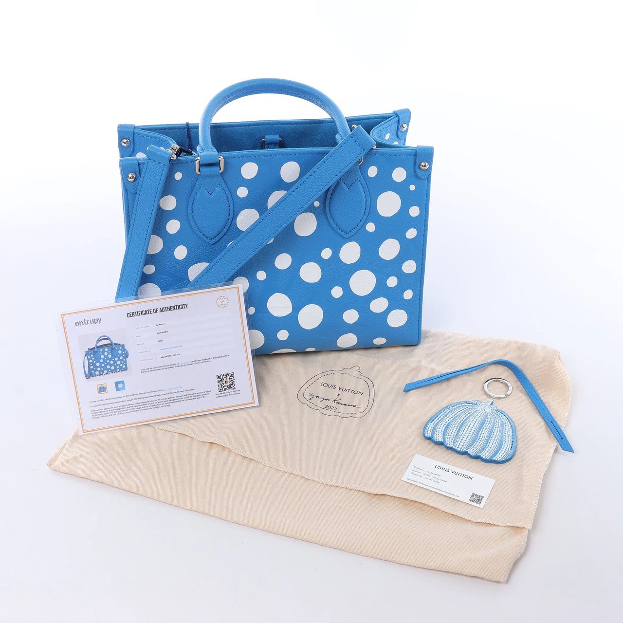 Louis Vuitton x Yayoi Kusama On the Go PM Empreinte Leather in Blue M46424 Blauw