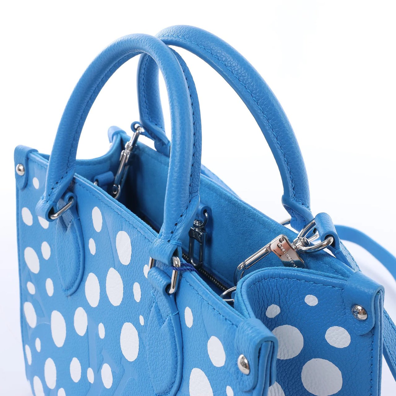 Louis Vuitton x Yayoi Kusama On the Go PM Empreinte Leather in Blue M46424 Blauw