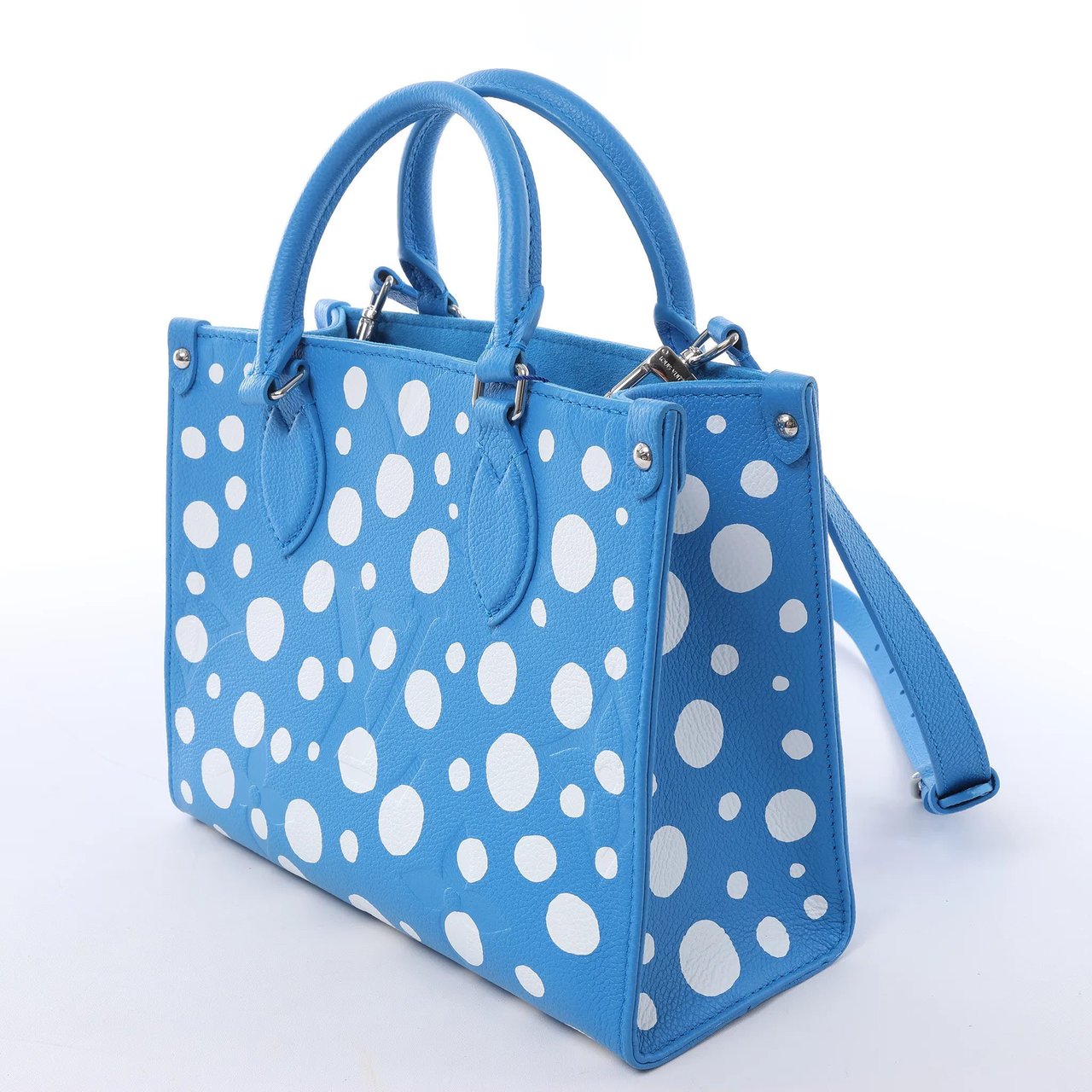 Louis Vuitton x Yayoi Kusama On the Go PM Empreinte Leather in Blue M46424 Blauw