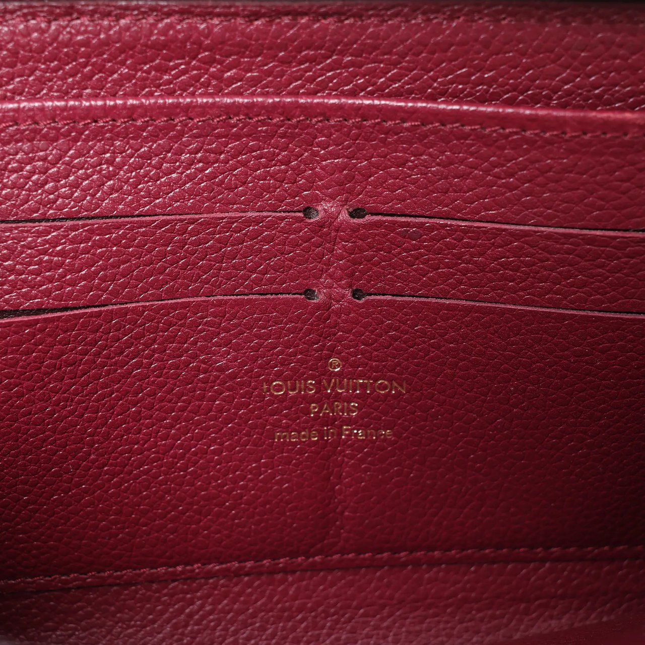 Louis Vuitton Zippy Empreinte Leather Wallet in Red M62214 Divers