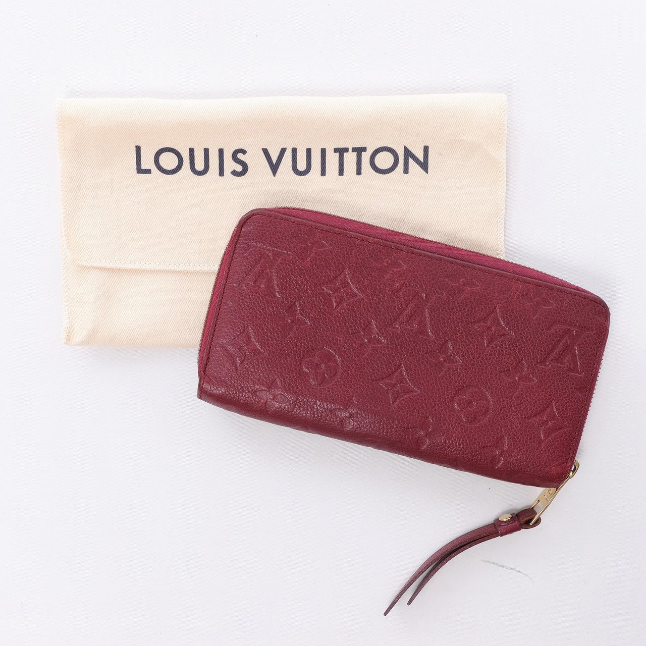 Louis Vuitton Zippy Empreinte Leather Wallet in Red M62214 Divers