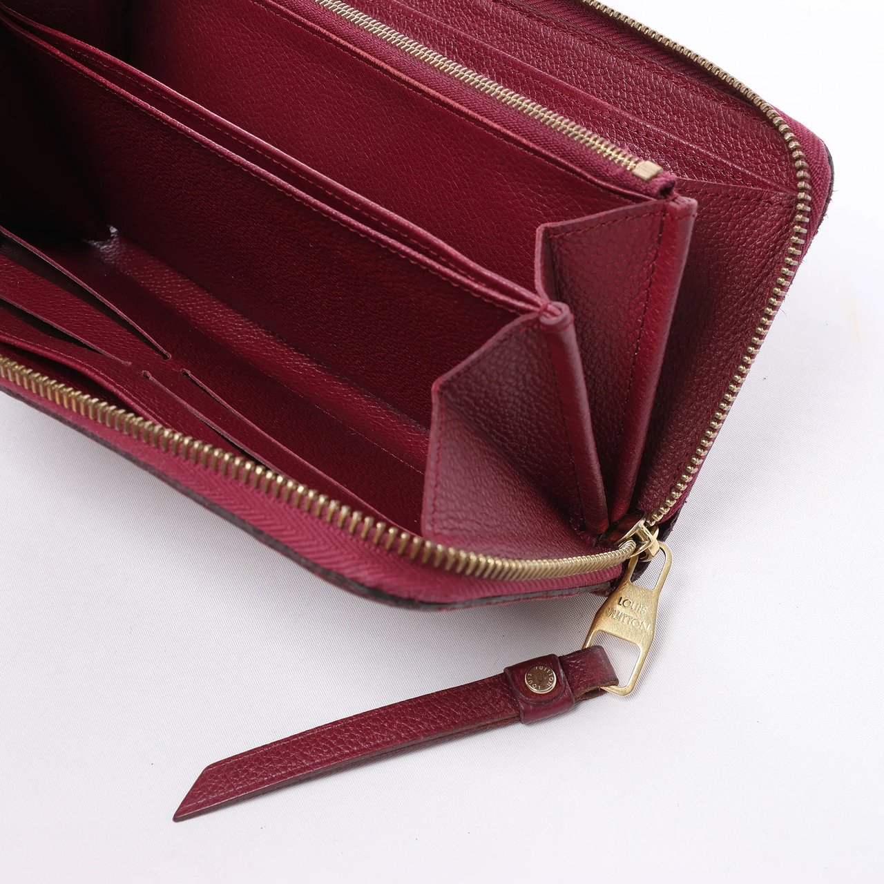 Louis Vuitton Zippy Empreinte Leather Wallet in Red M62214 Divers
