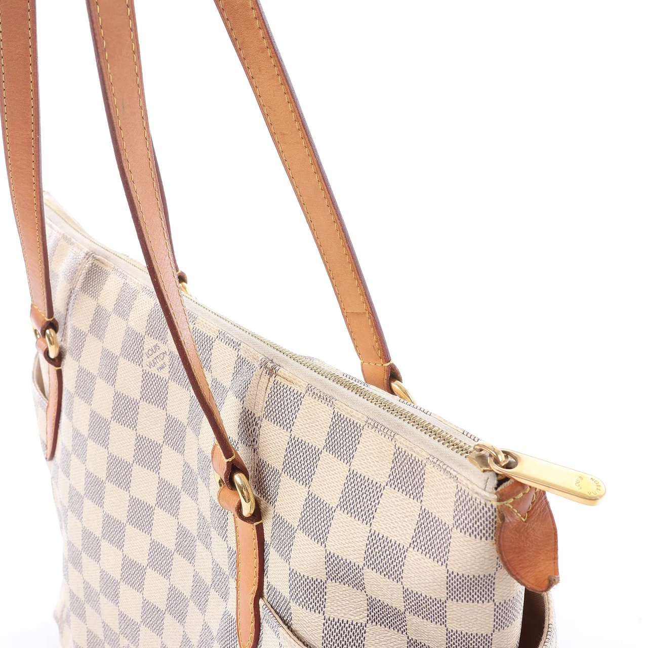 Louis Vuitton Totally MM Damier Azur Shoulder Bag in Beige N51262 Beige