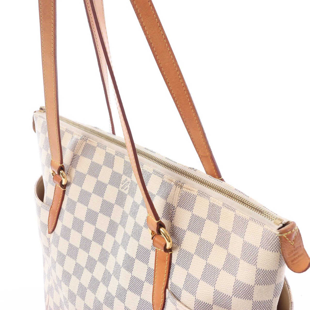 Louis Vuitton Totally MM Damier Azur Shoulder Bag in Beige N51262 Beige