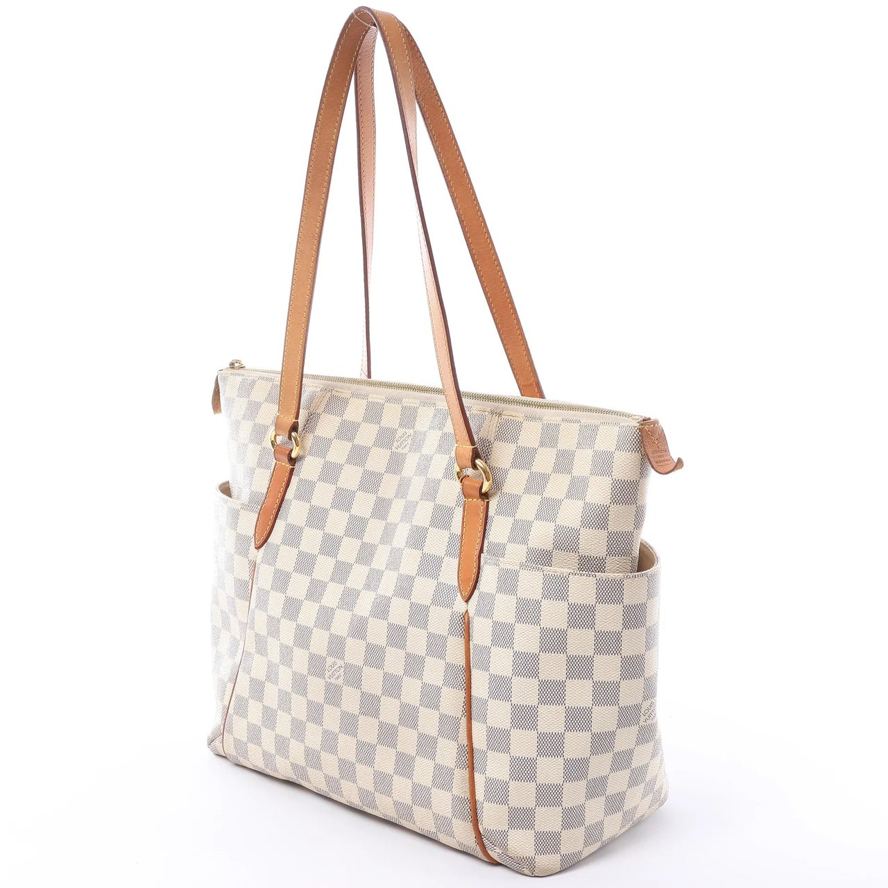 Louis Vuitton Totally MM Damier Azur Shoulder Bag in Beige N51262 Beige