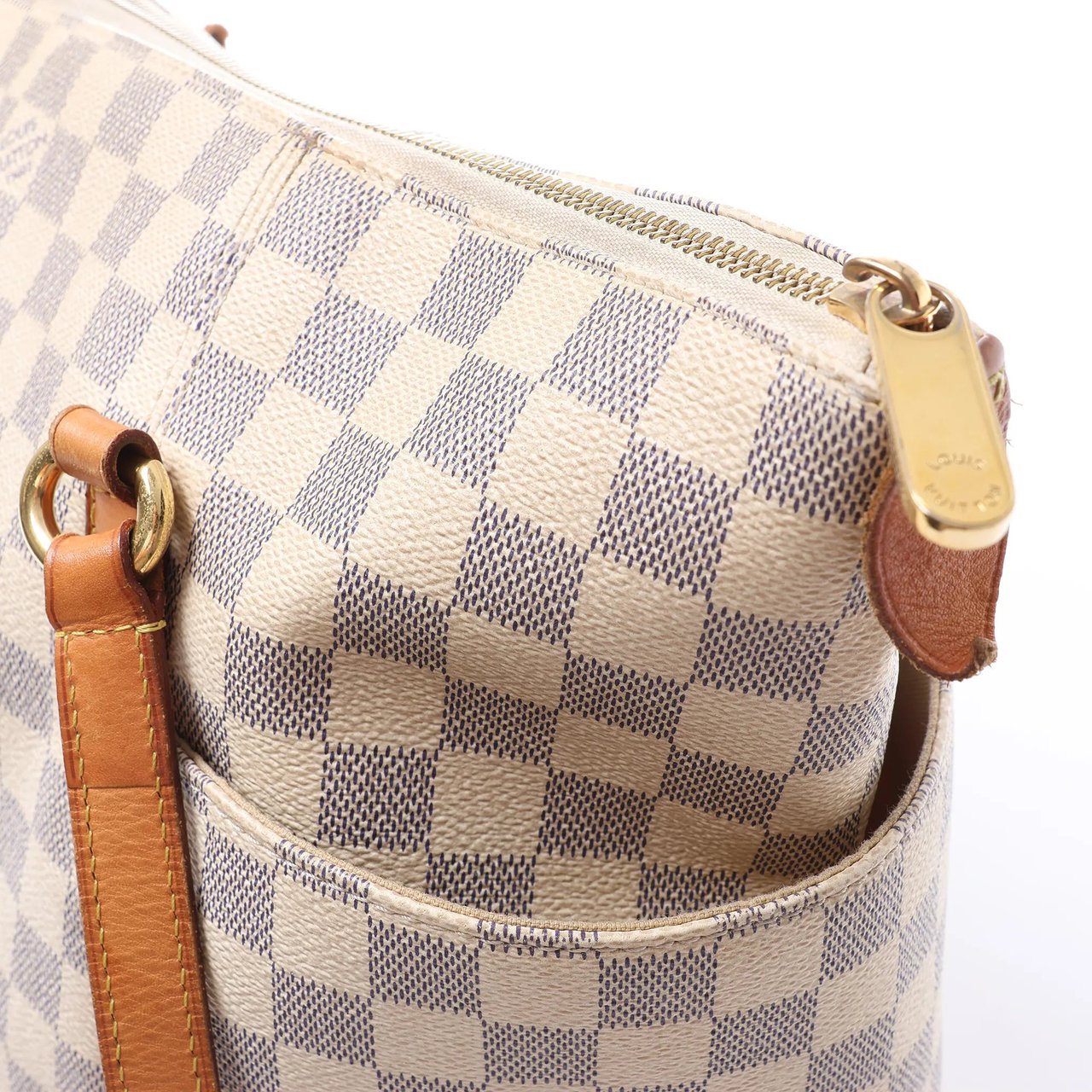 Louis Vuitton Totally MM Damier Azur Shoulder Bag in Beige N51262 Beige